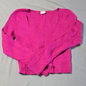 Abercrombie & Fitch Sz Med Pink Scoop Neck Sweater